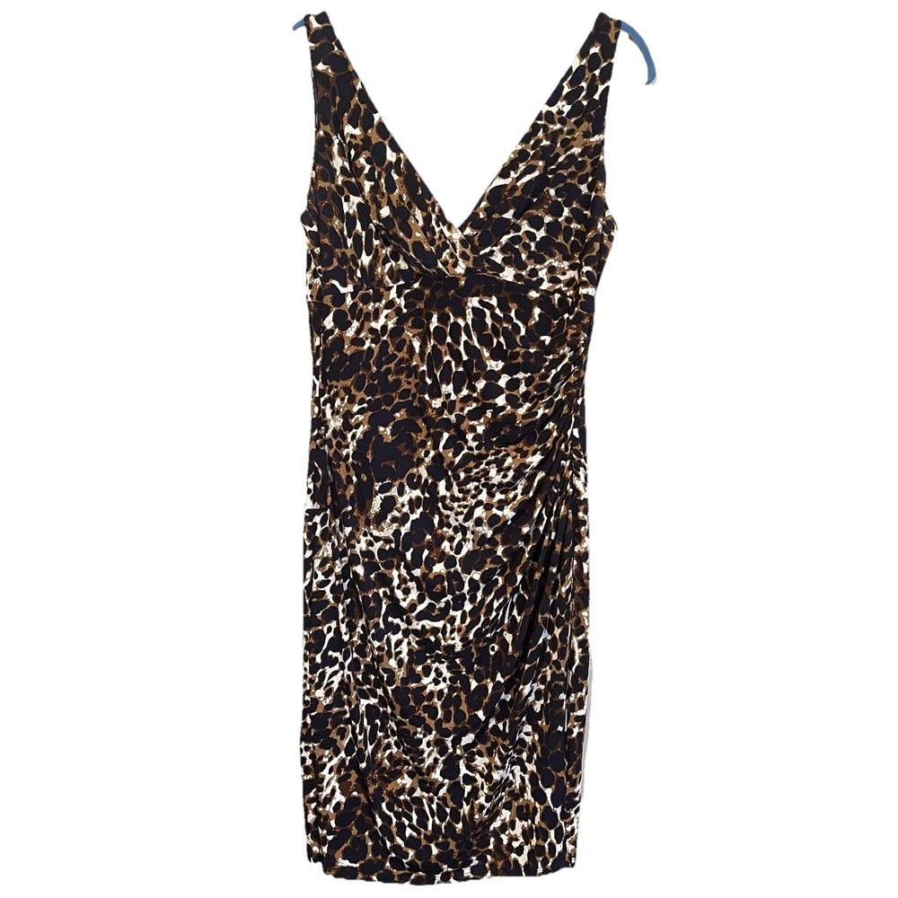 Lauren Ralph‎ Lauren Animal Print Dress 12 Babydoll Tank Sleeveless Going Out